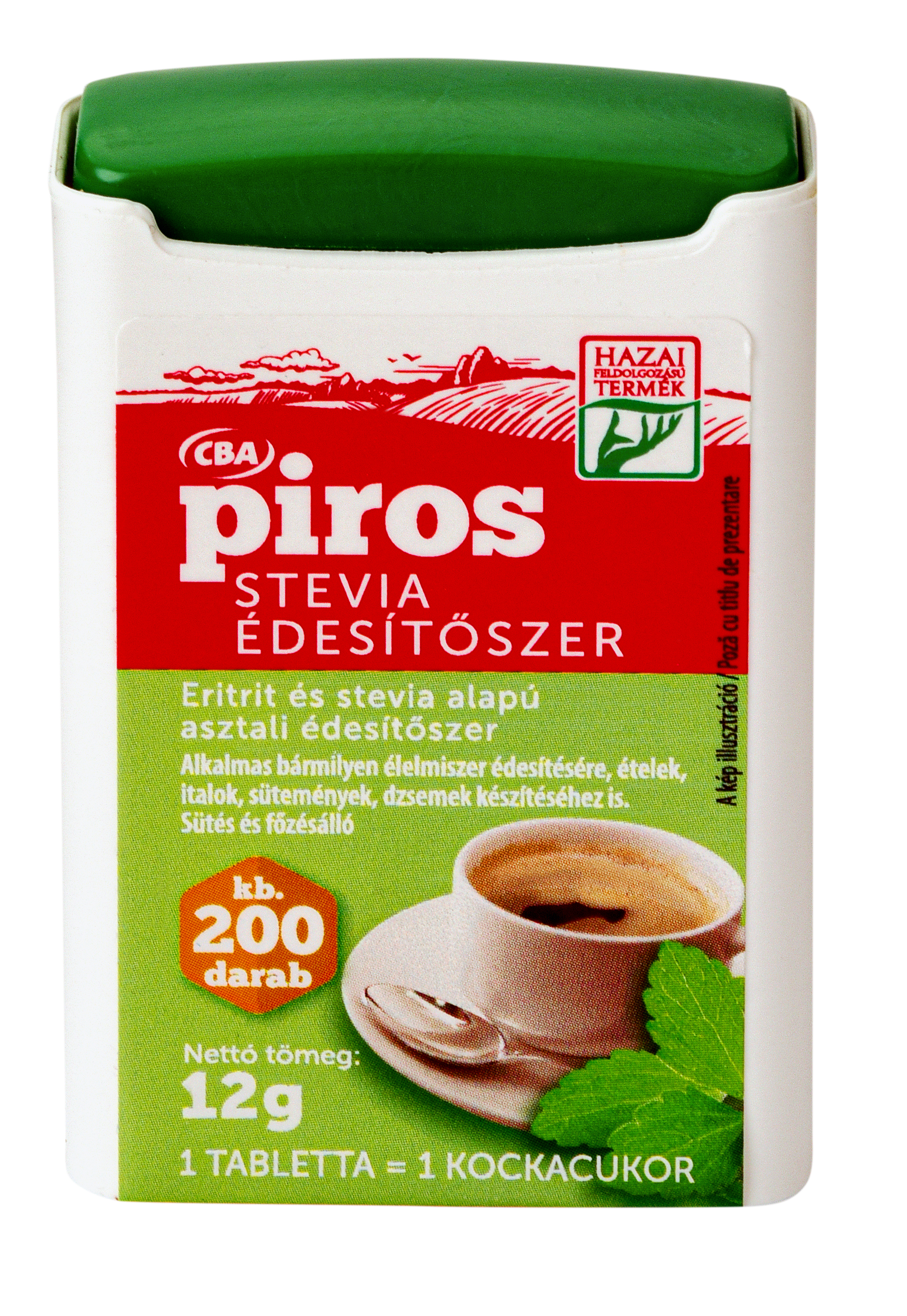 CBA Piros tabletta - stevia - 200 szemes
